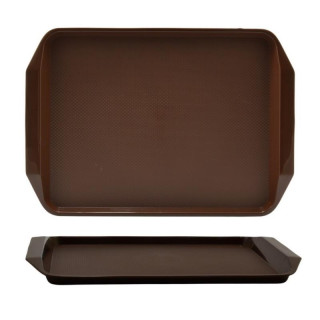 Taca kelnerska poliestrowa brązowa 43x30cm 414090